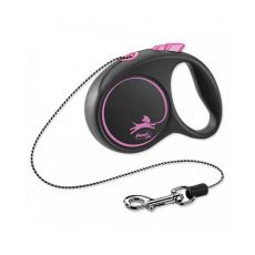 Flexi Black Design lanko XS 3 m ružové (do 8 kg)