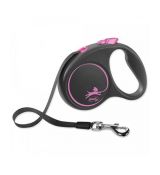 Flexi Black Design páska M 5 m ružové (do 25 kg)