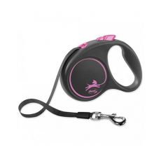 Flexi Black Design páska L 5 m ružové (do 50 kg)