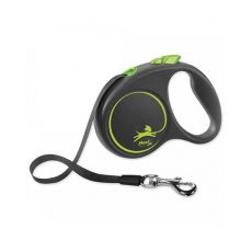 Flexi Black Design páska S 5 m zelené (do 15 kg)