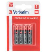 Batéria, AAA, mikrotužková, 4 ks, VERBATIM "Premium"